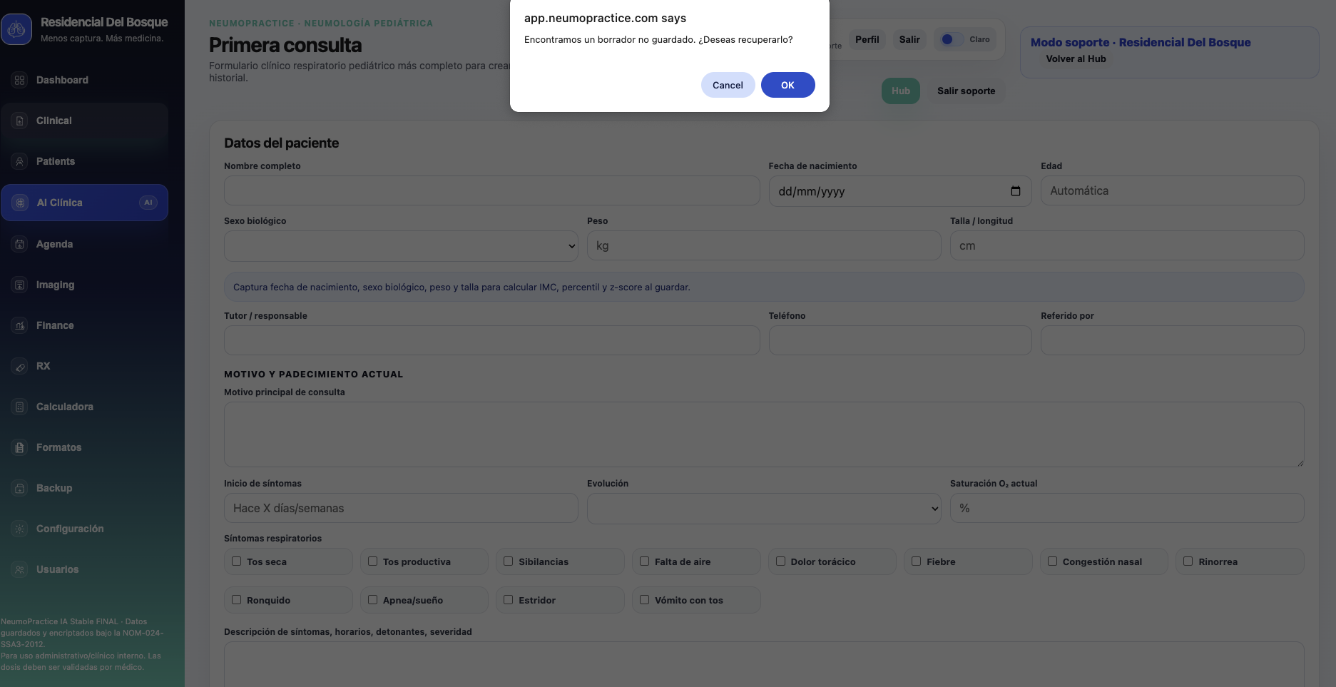 Módulo clinical
